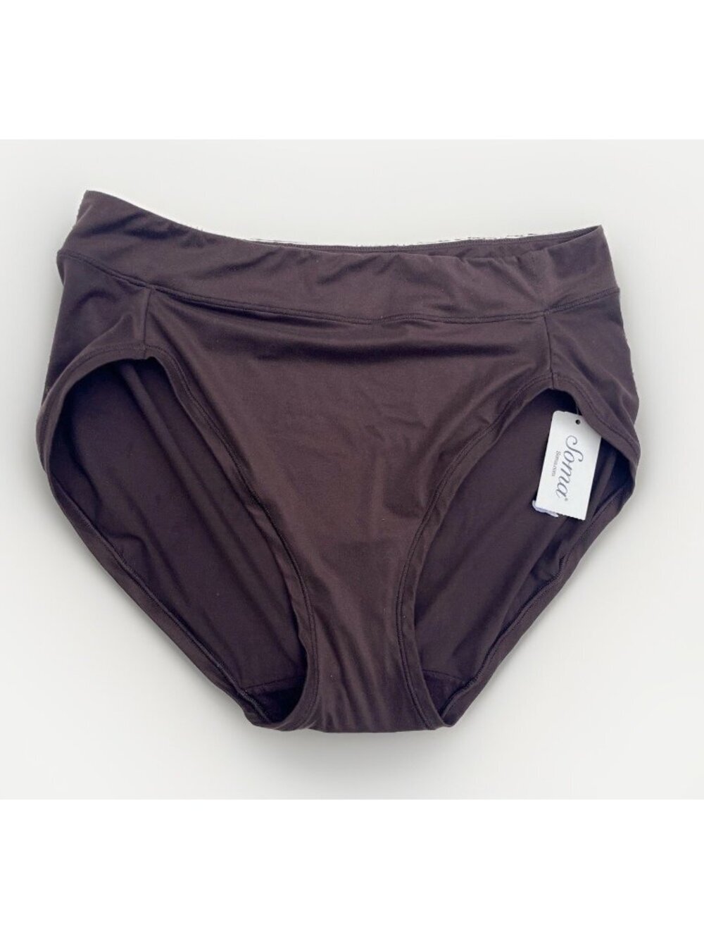 Soma Enbliss High Leg Panty Java Brown Siz M Medium Style 570253869 Soft Stretch